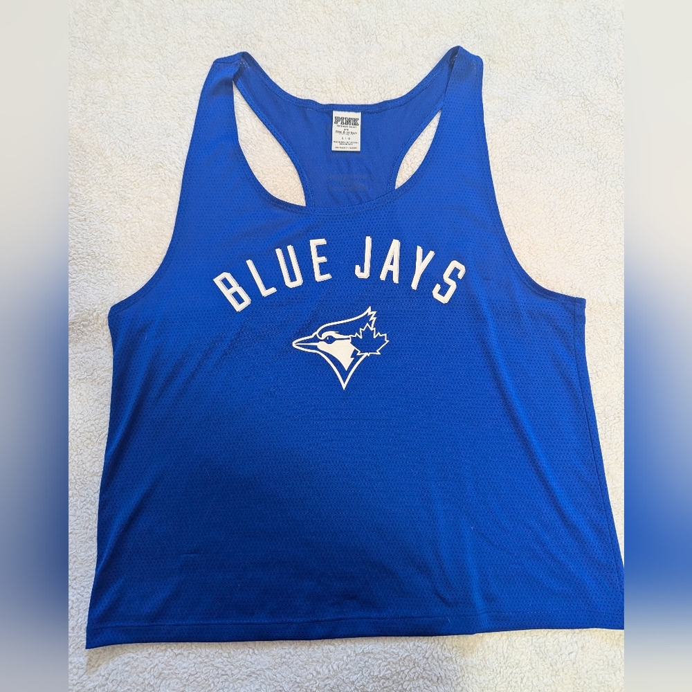 BLUE JAYS VS PINK mesh tank top